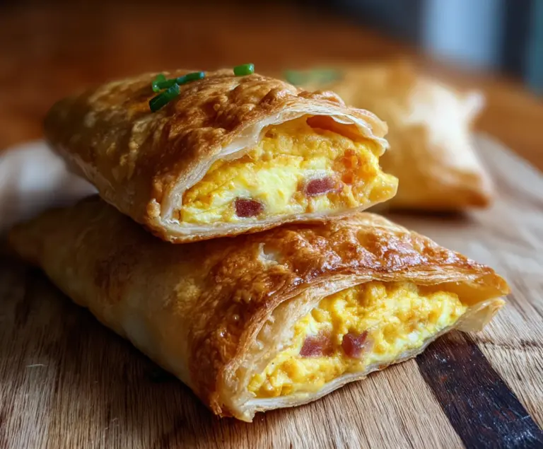 Delicious breakfast pockets made with sourdough discard, showcasing a golden-brown crust and fluffy filling.