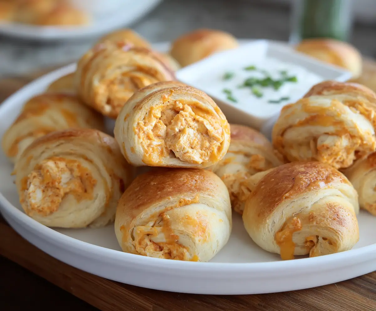 Easy Buffalo Chicken Crescent Rolls