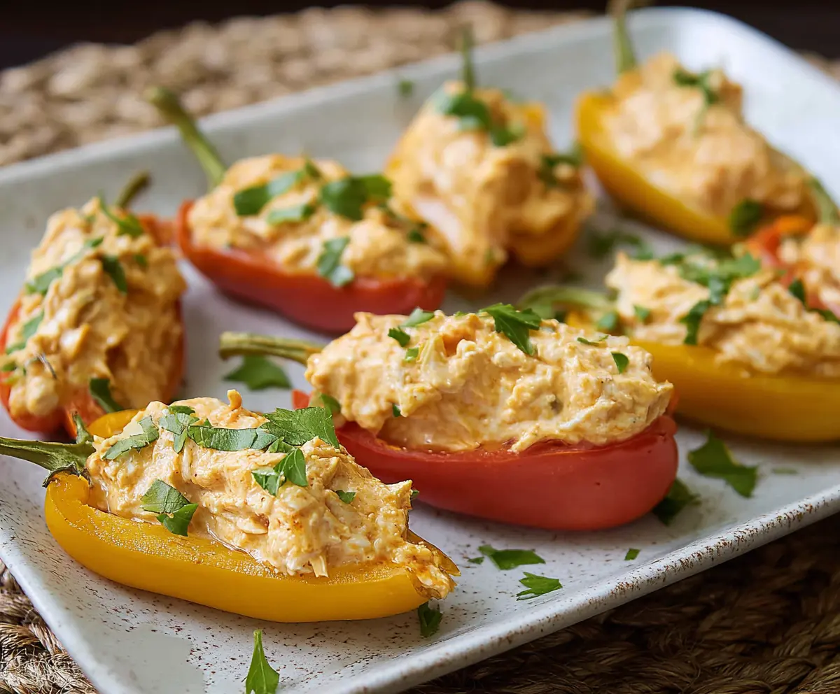 Buffalo Chicken Dip Mini Peppers