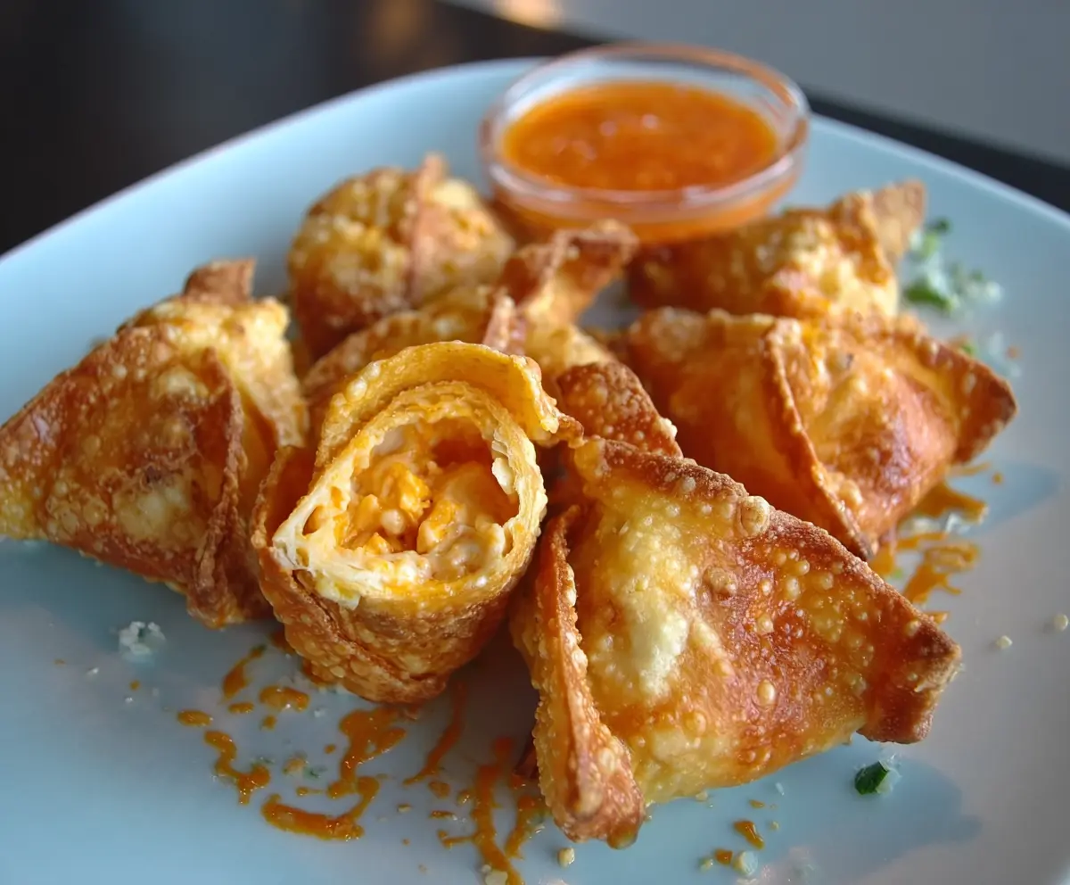 Crispy Buffalo Chicken Rangoons