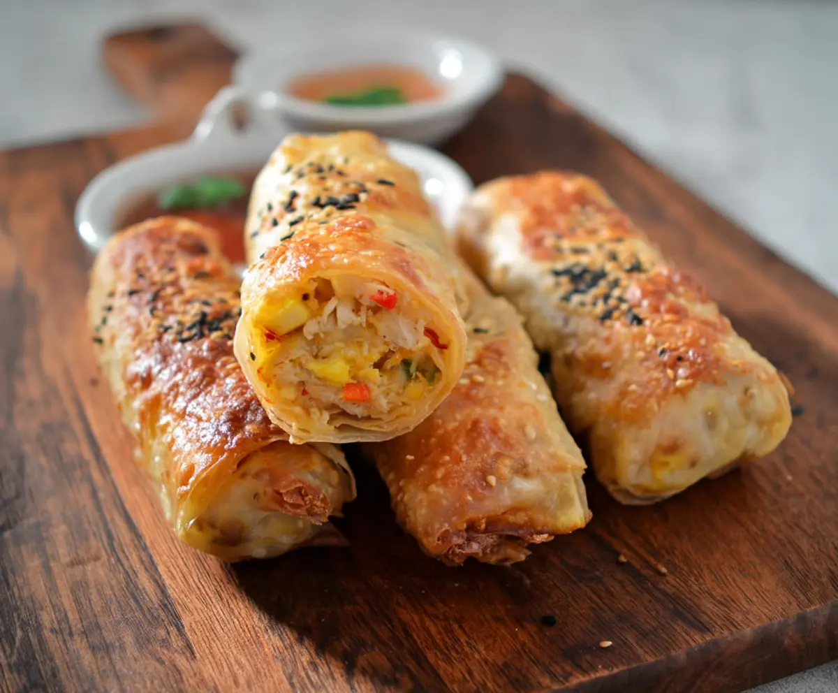 Easy Cheesy Chicken Spring Rolls