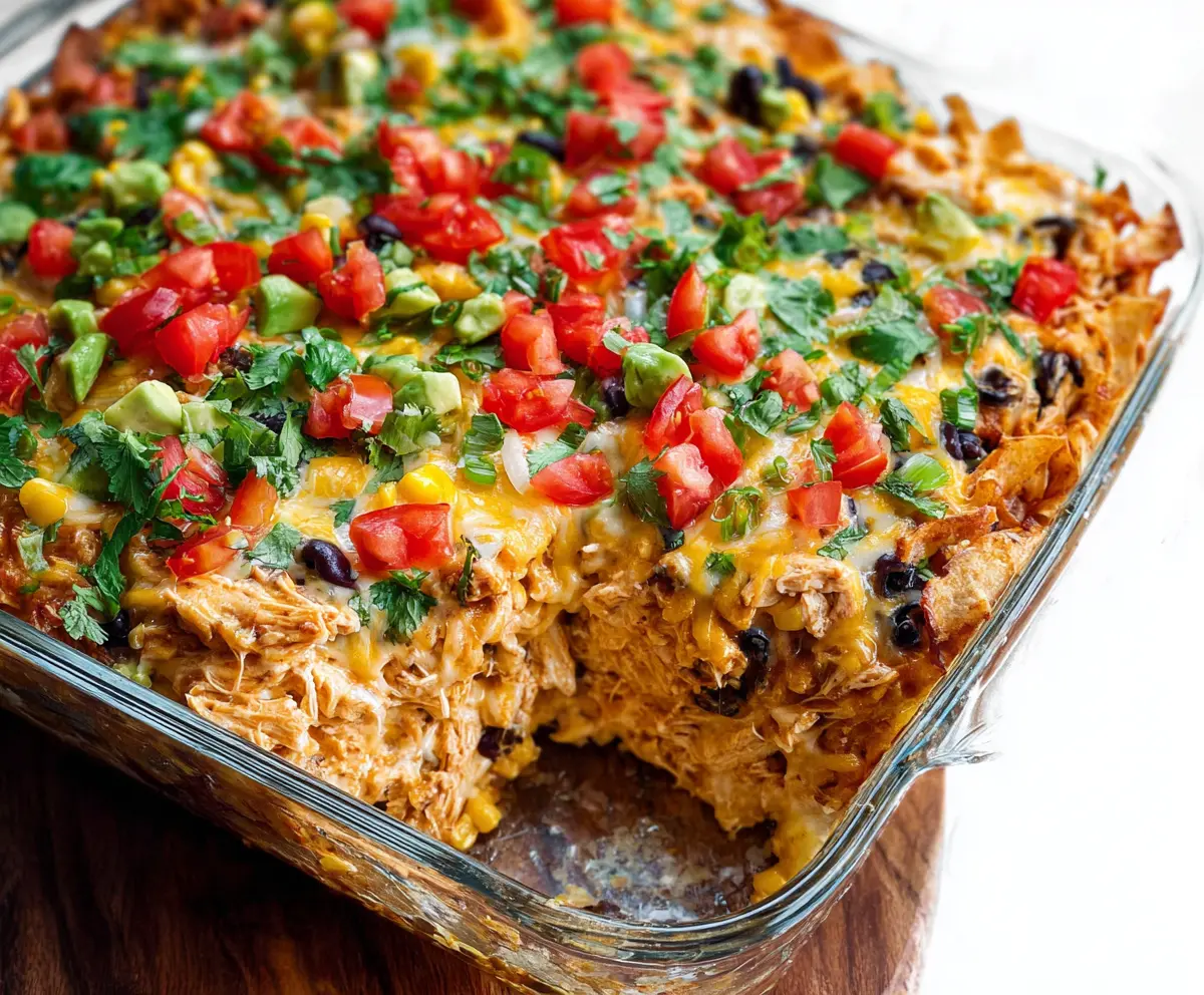 Easy Chicken Burrito Casserole Recipe