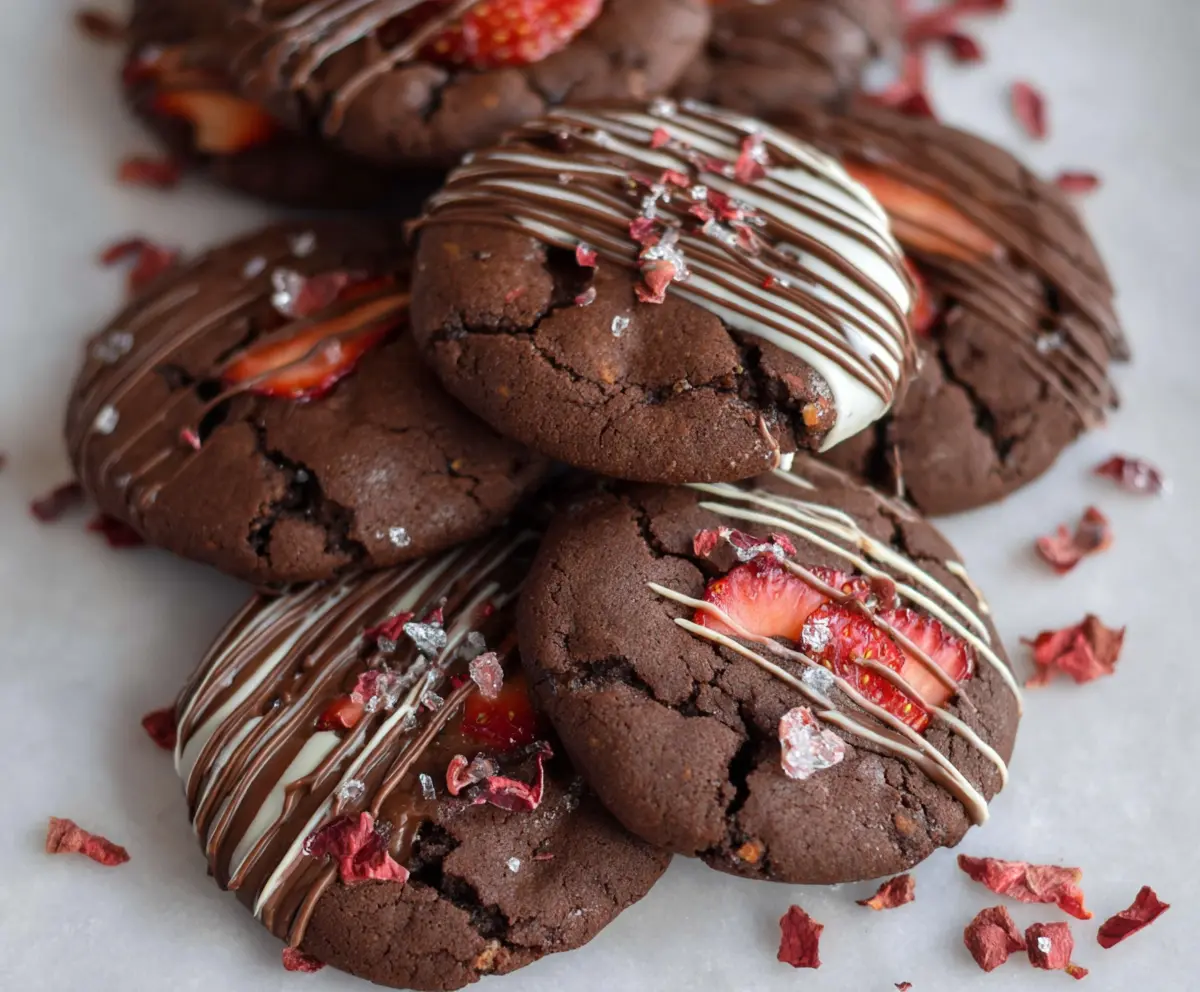 Easy Chocolate Covered Strawberry Cookies