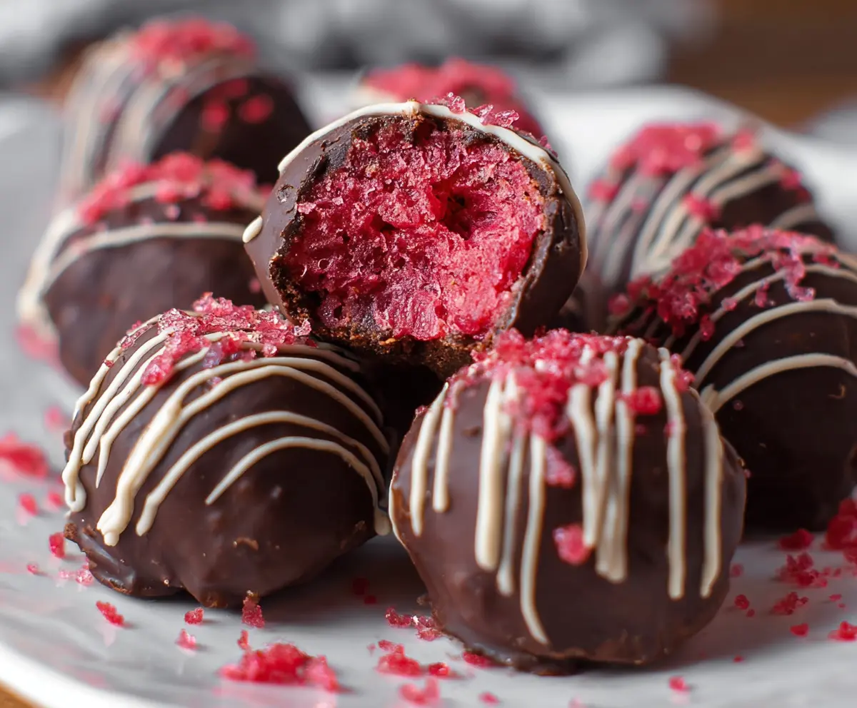 Easy Chocolate Raspberry Truffles