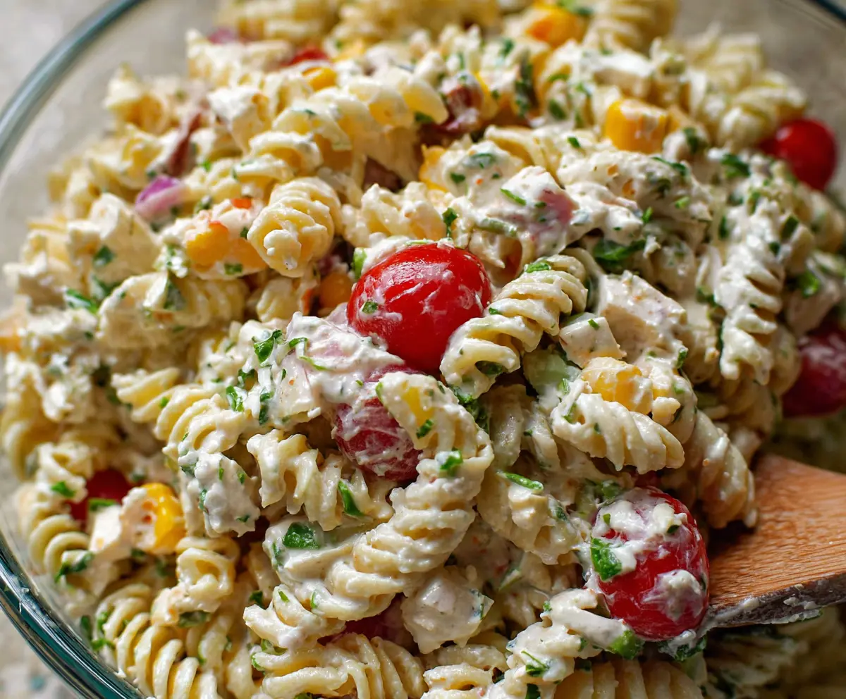 Easy Creamy Pasta Salad Recipe
