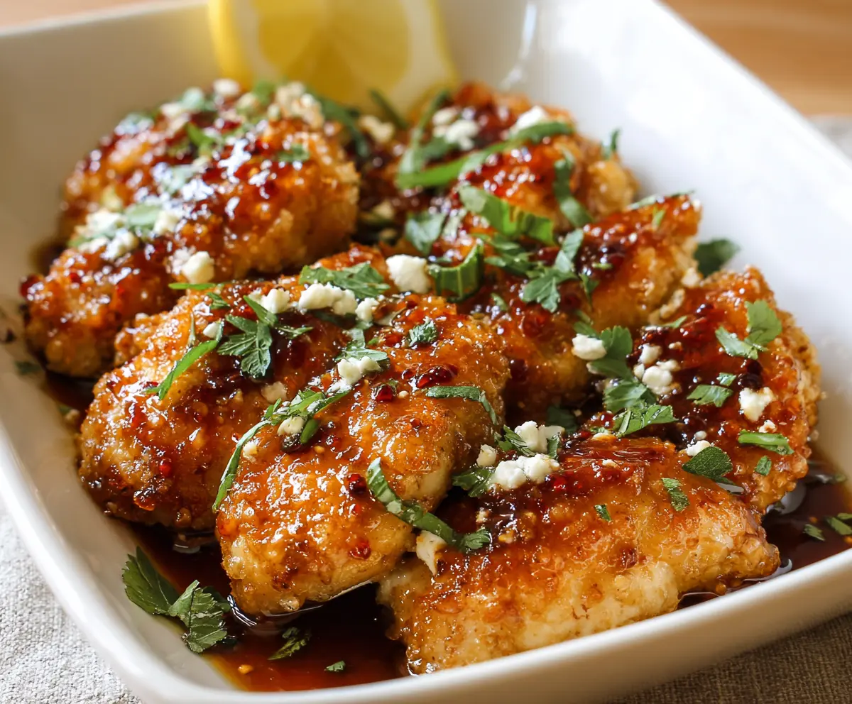 Crispy Hot Honey Feta Chicken Recipe