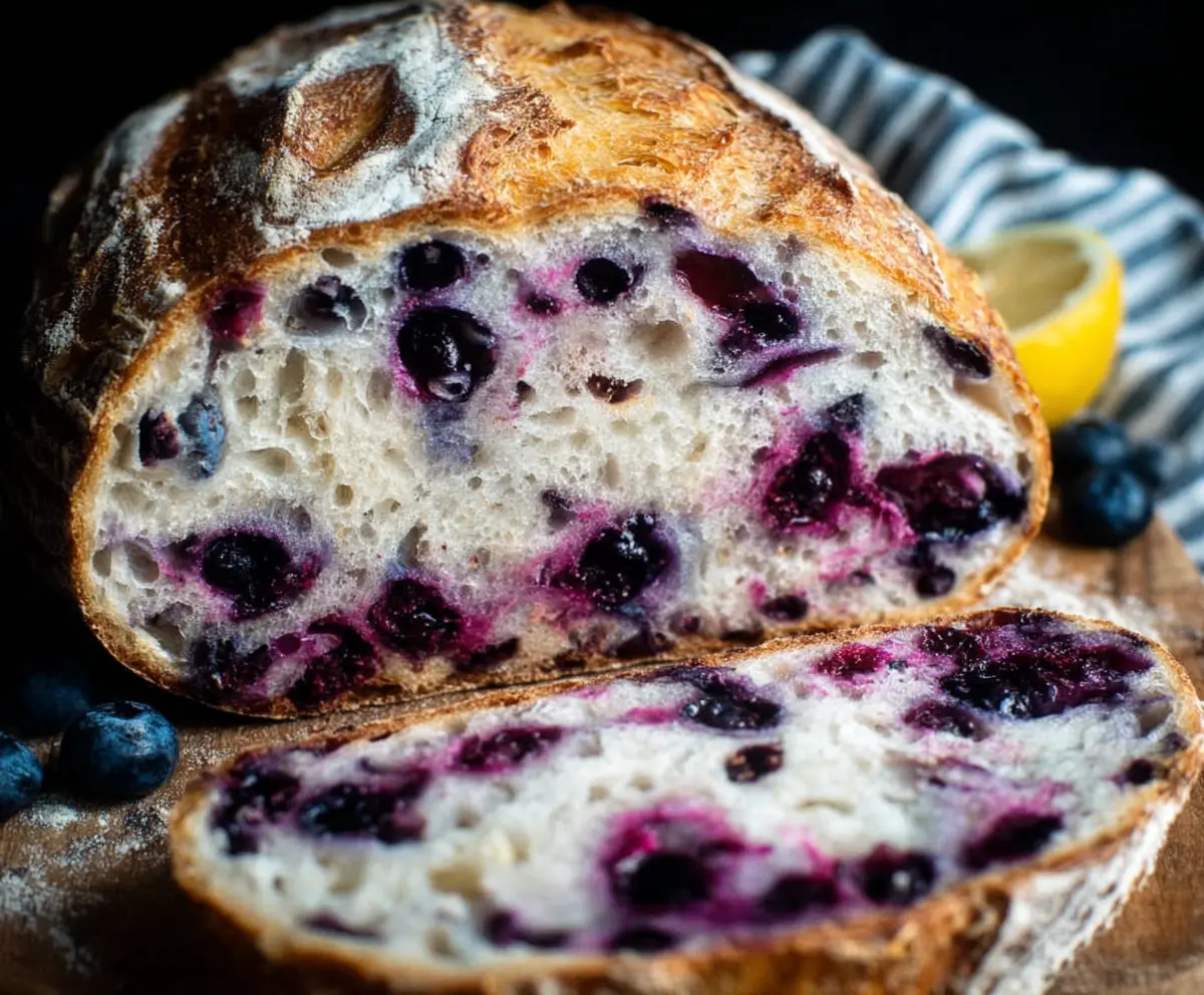 Easy Lemon Blueberry Sourdough Bread