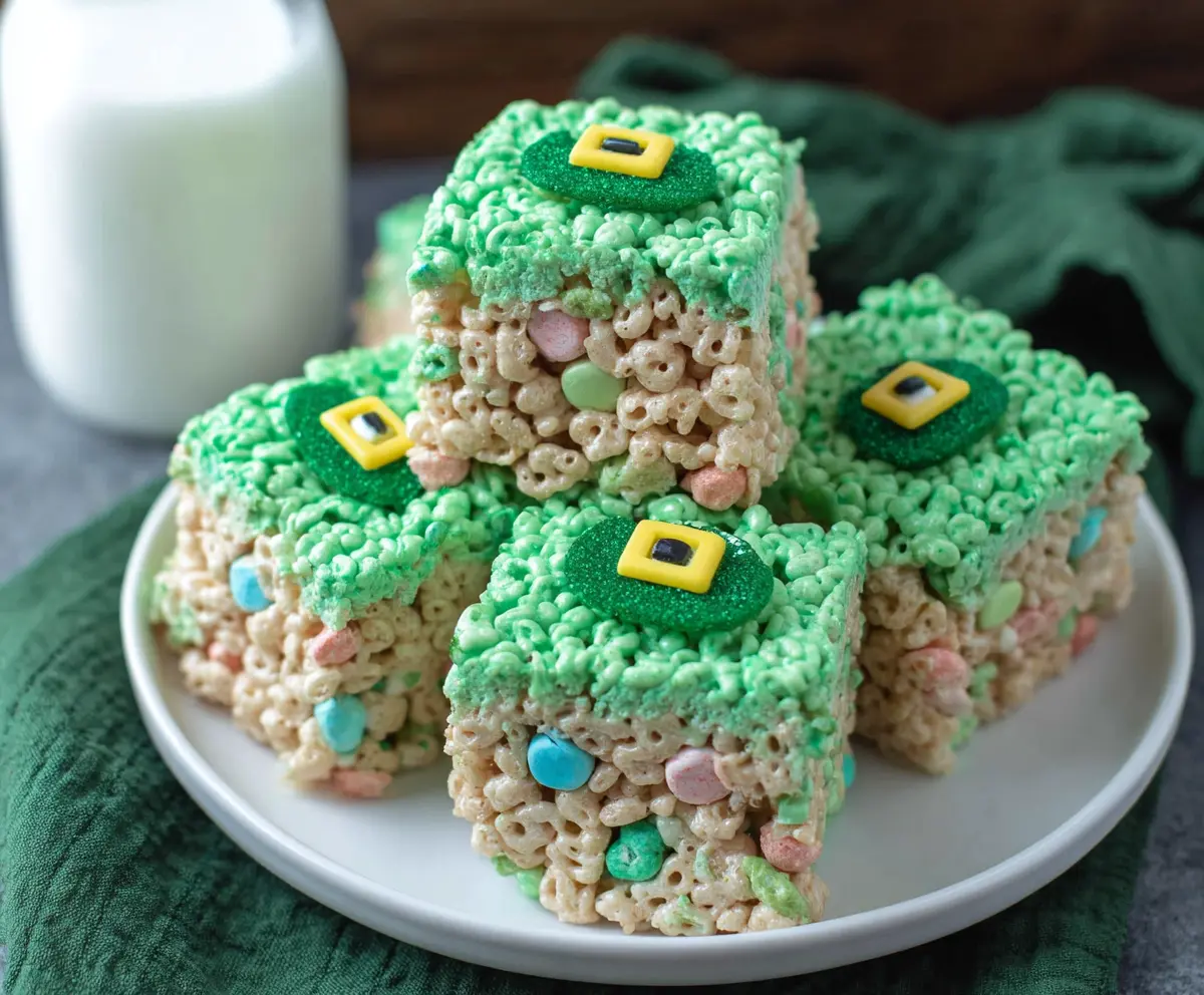 Easy Lucky Leprechaun Rice Krispie Treats