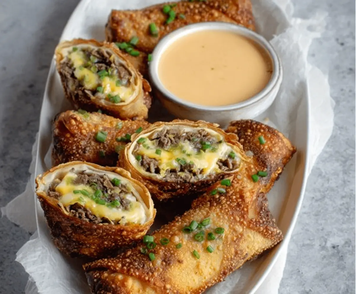 Crispy Philly Cheesesteak Egg Rolls