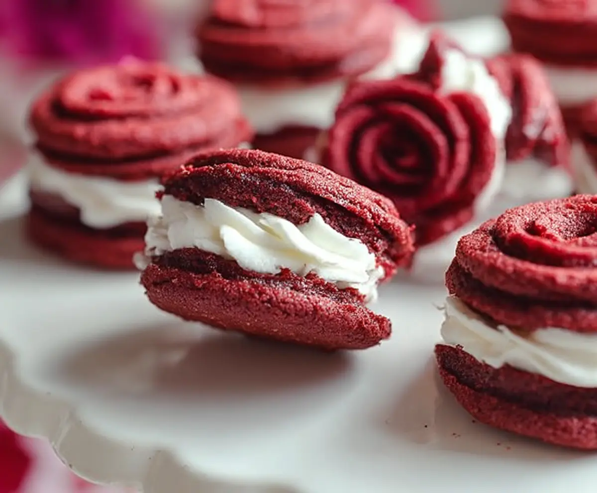 Red Velvet Rose Cookies Recipe