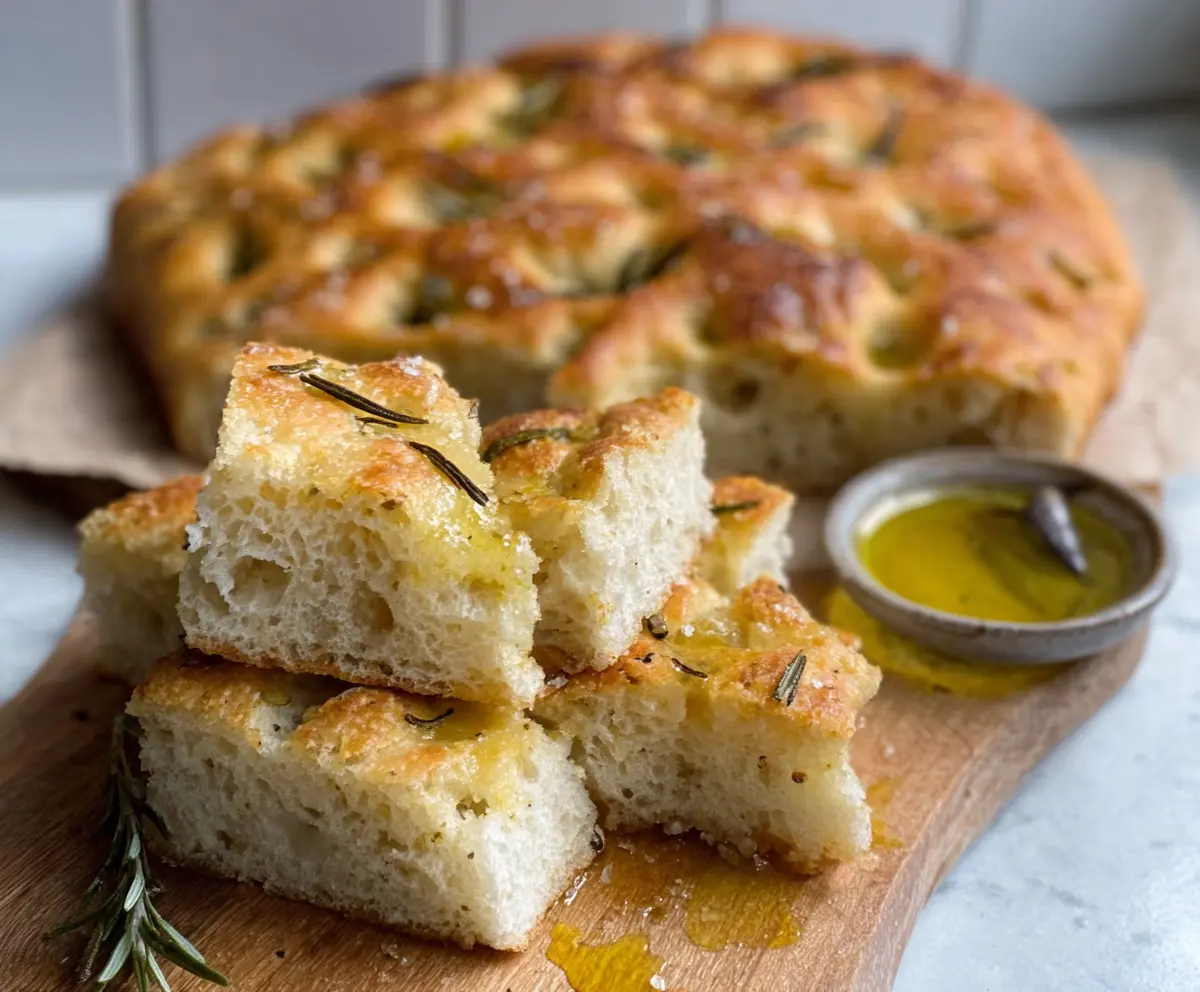 Easy Sourdough Focaccia with Rosemary