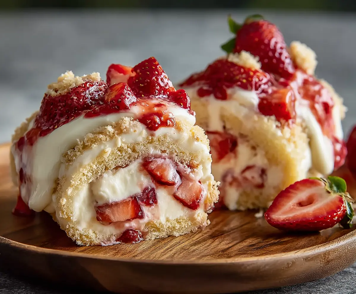 Strawberry Shortcake Cheesecake Rolls