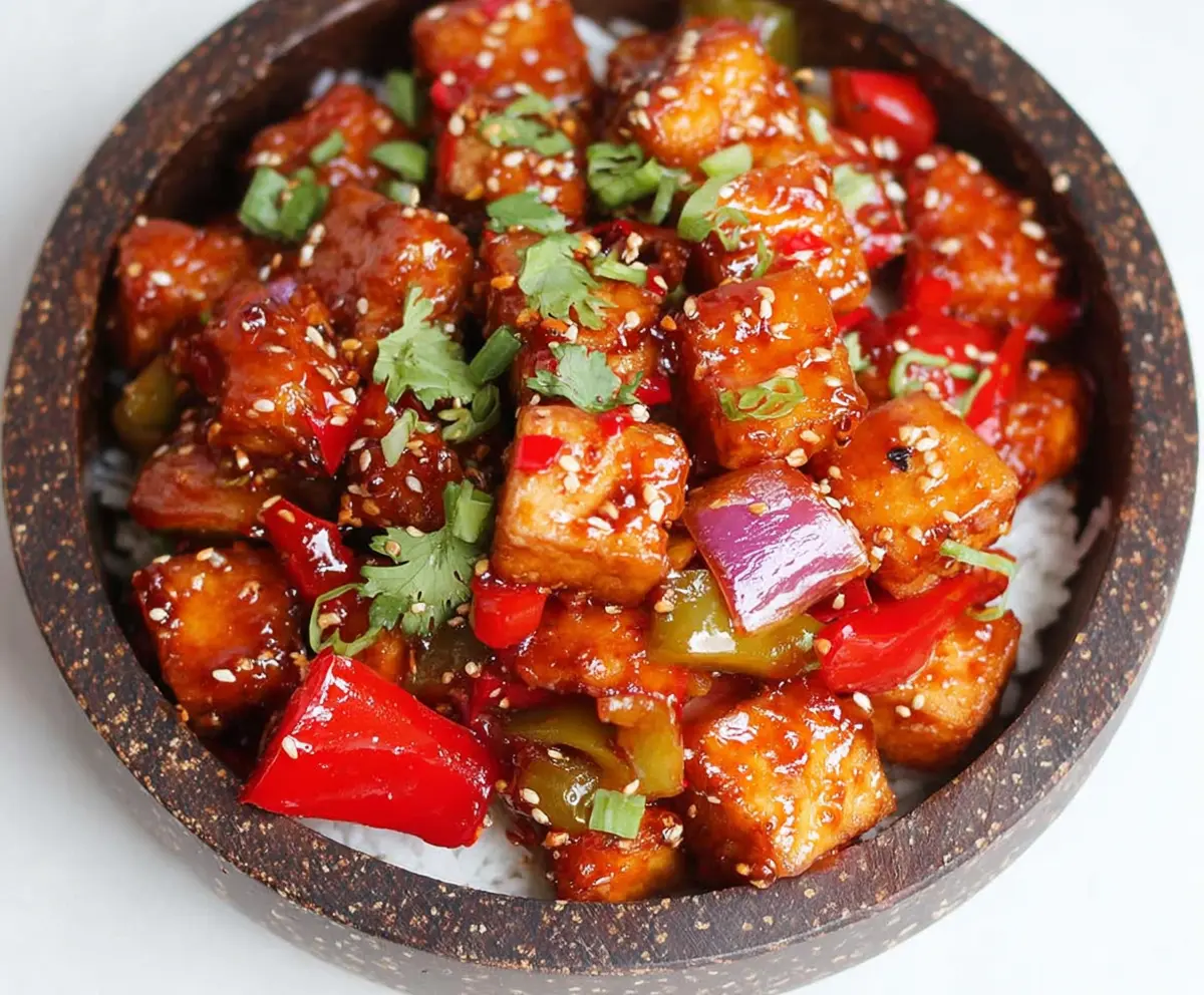 Easy Sweet & Sour Sticky Tofu