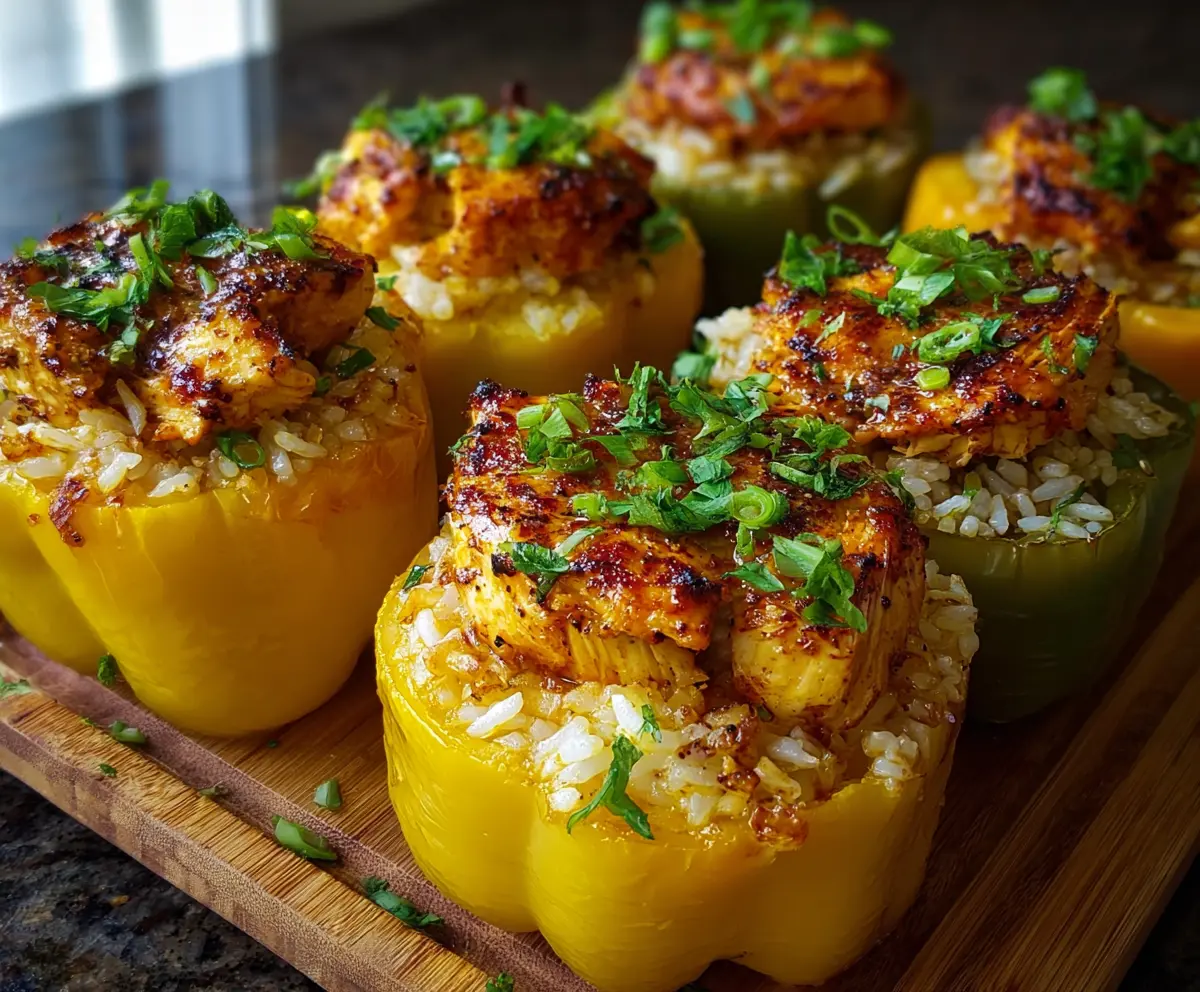 Easy Teriyaki Pineapple Chicken Stuffed Peppers
