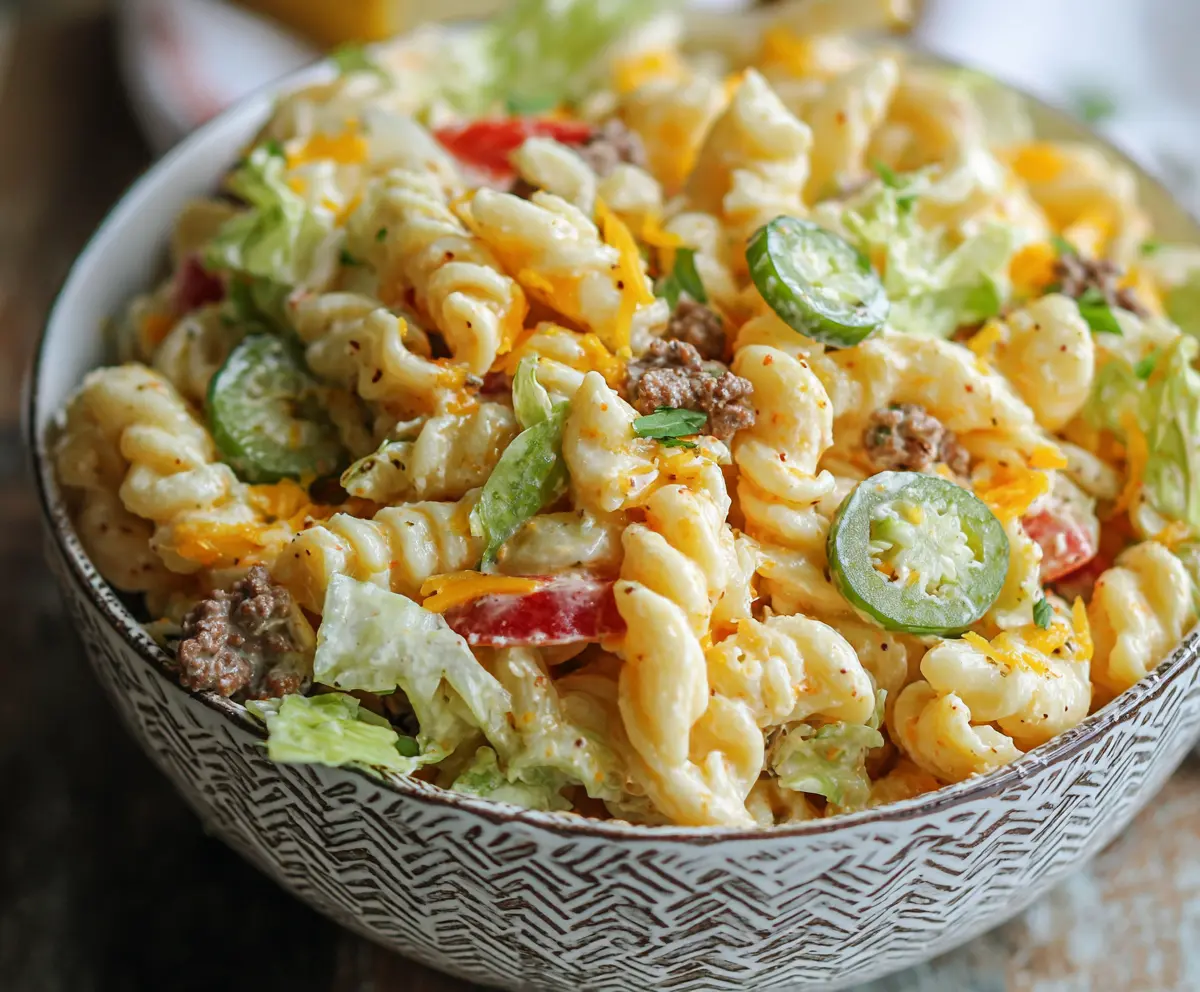 Easy Big Mac Pasta Salad Recipe