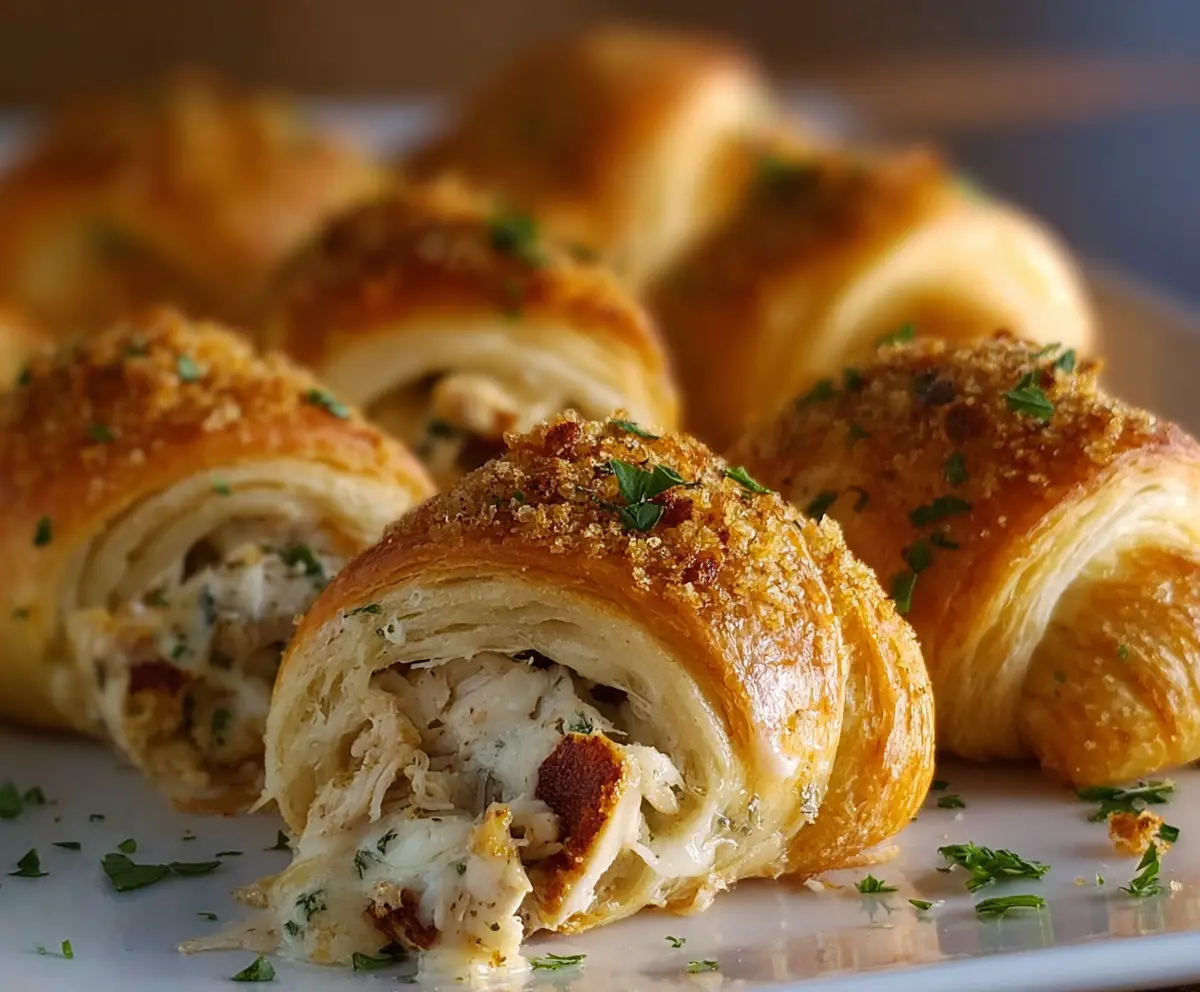 Easy Chicken Alfredo Stuffed Crescents