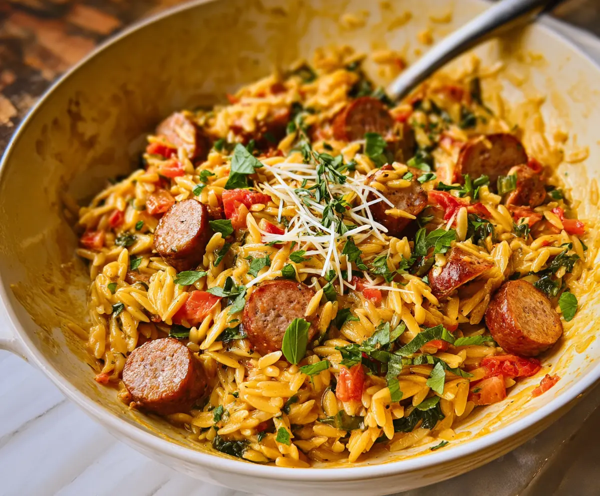 Easy Chicken Sausage Orzo Recipe