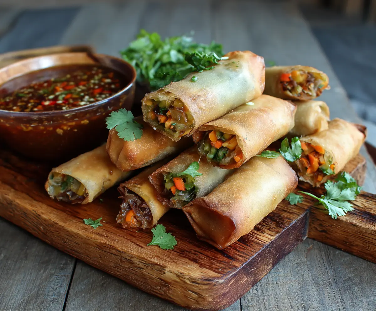 Crispy Baked Vegetable Spring Rolls