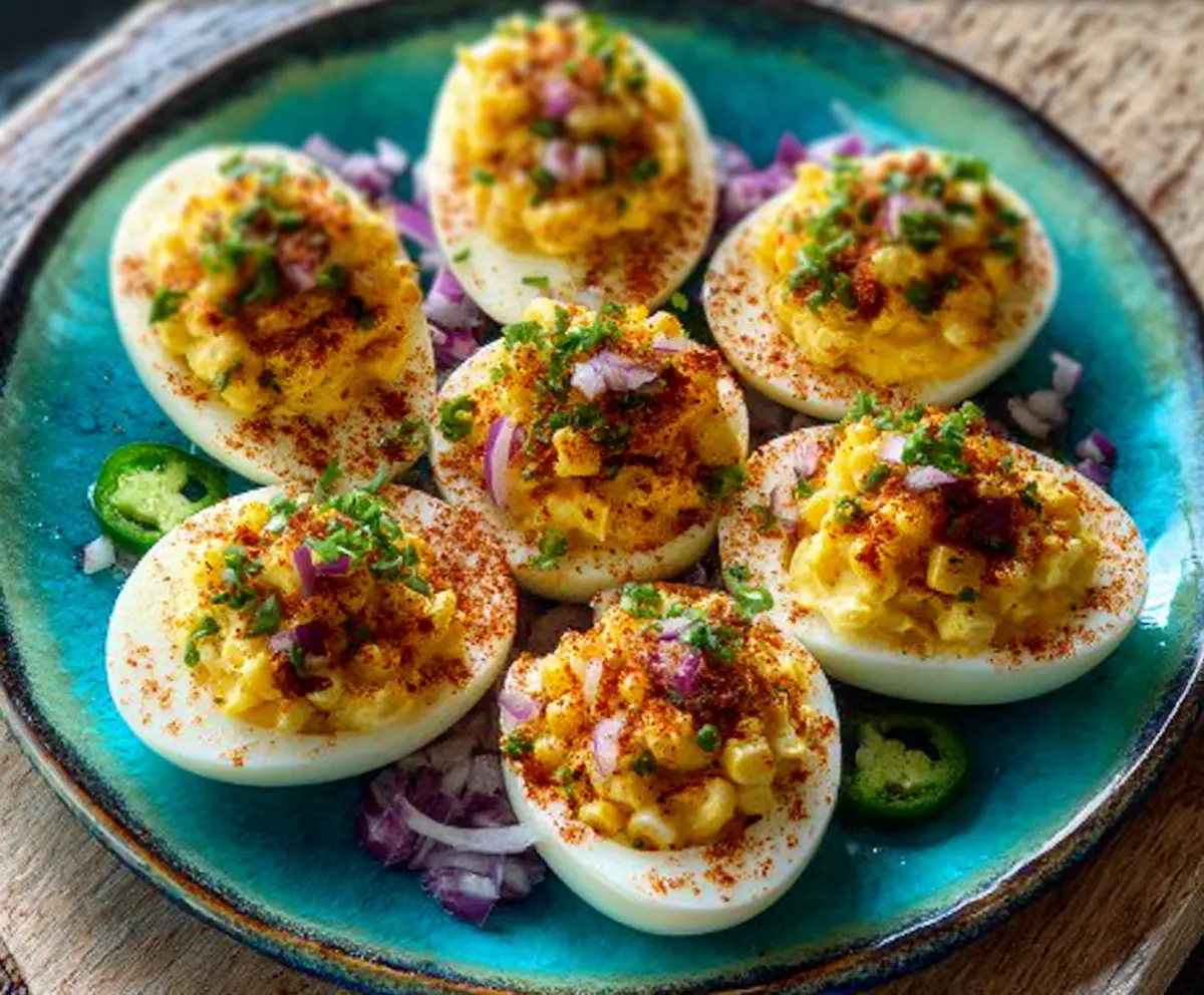 Easy Elote Deviled Eggs Recipe