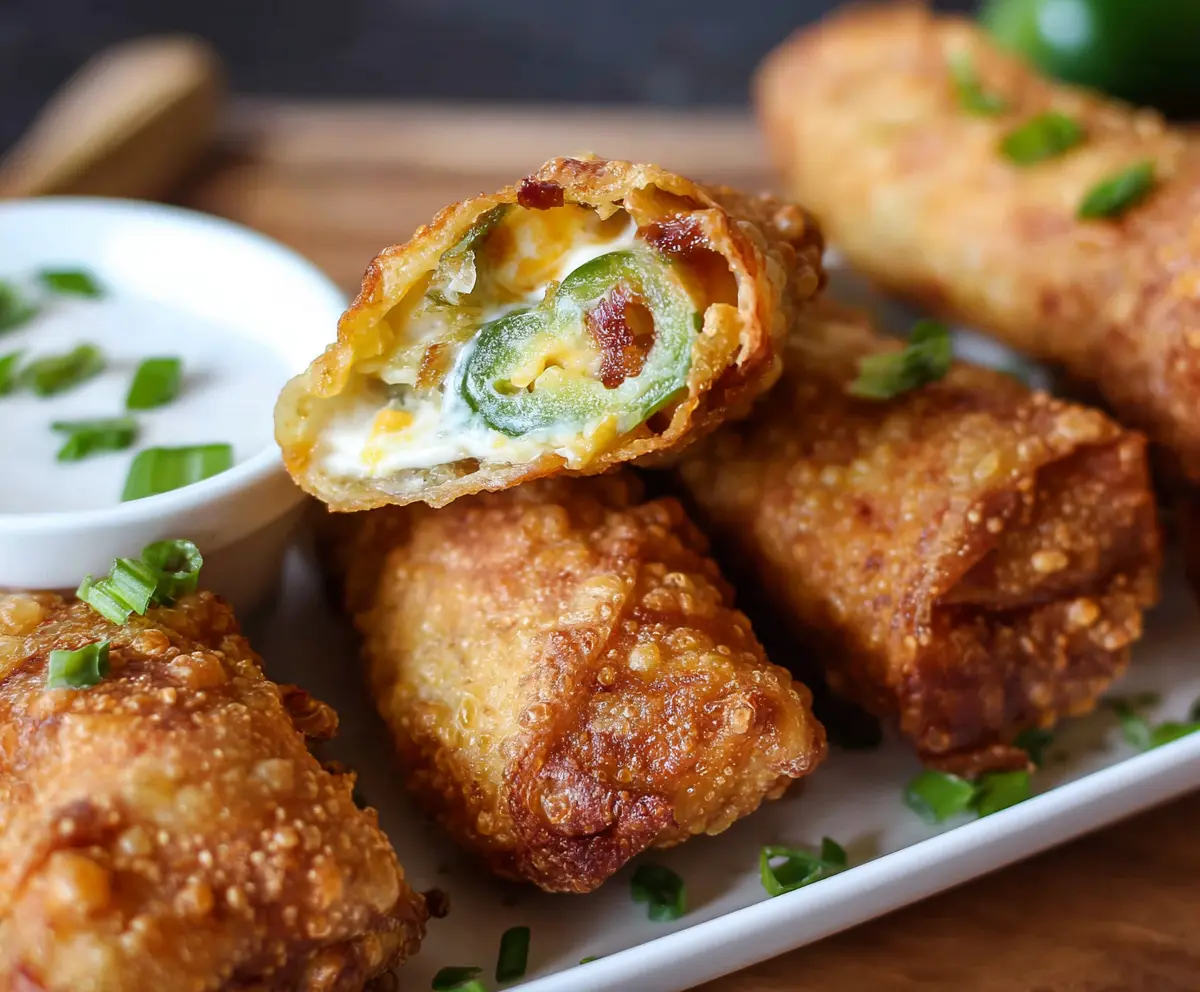 Mini Jalapeno Popper Egg Rolls Recipe