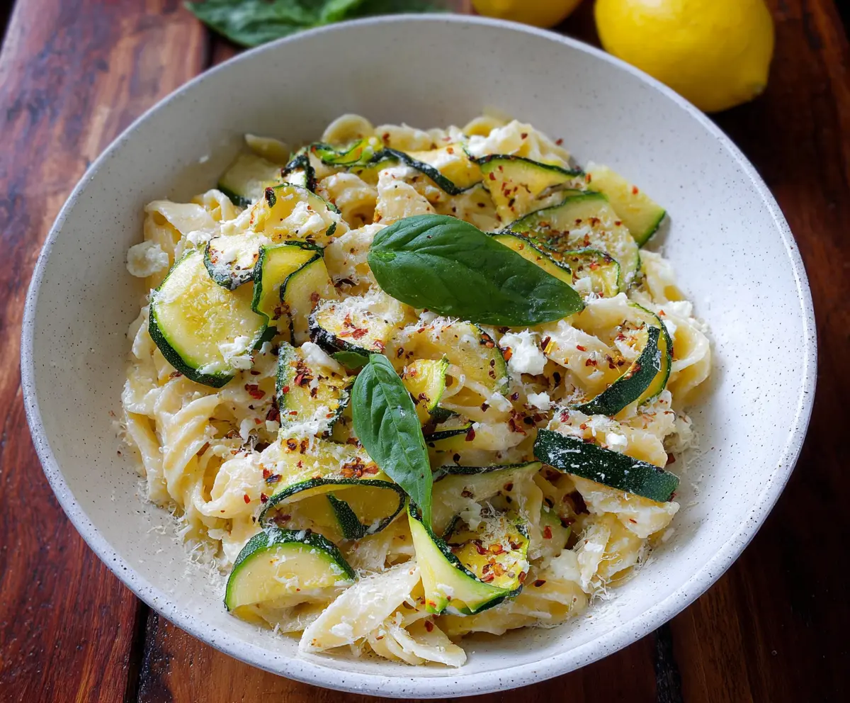 Fresh Lemon Ricotta Pasta with Zucchini