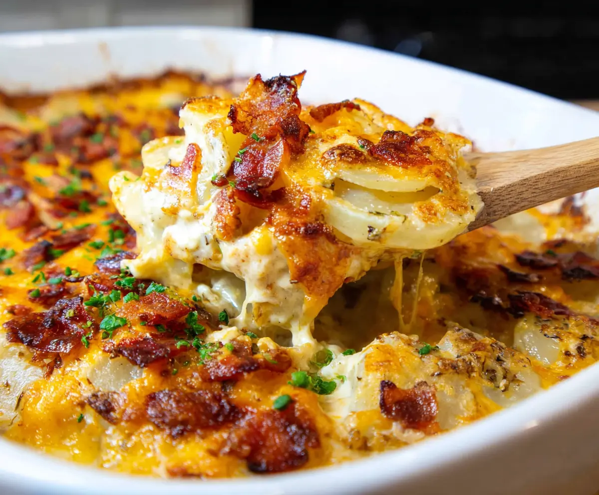 Easy Loaded Scalloped Potatoes Recipe
