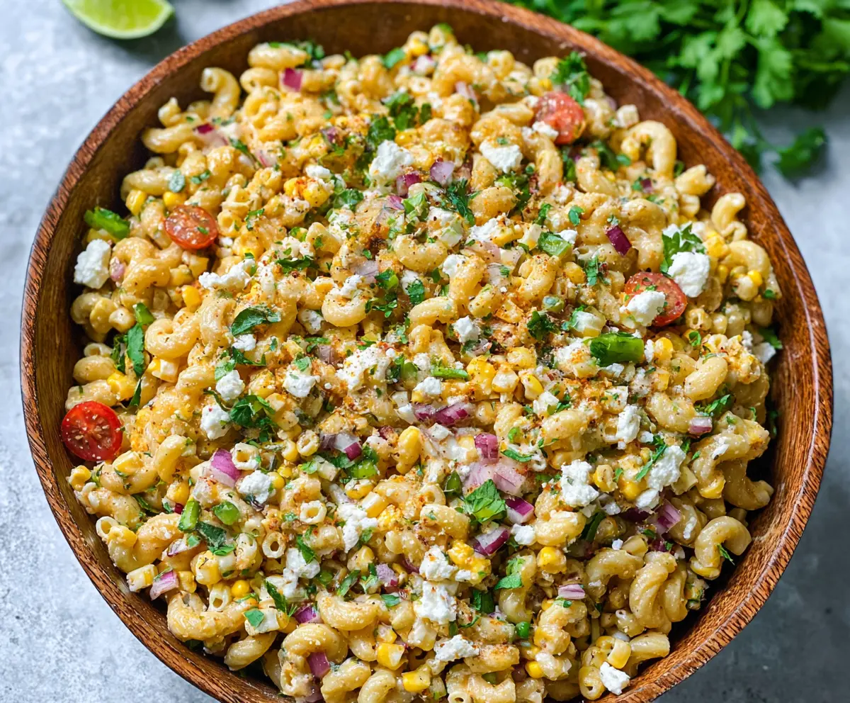 Easy Mexican Street Corn Pasta Salad
