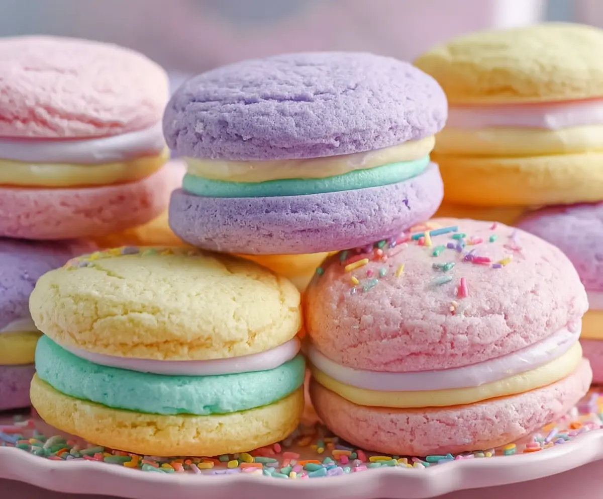 Easy Pastel Sugar Cookie Sandwiches