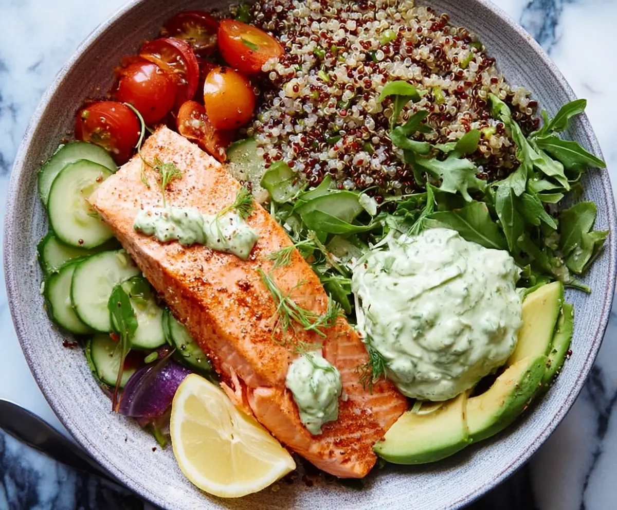 Easy Salmon Quinoa Power Bowl