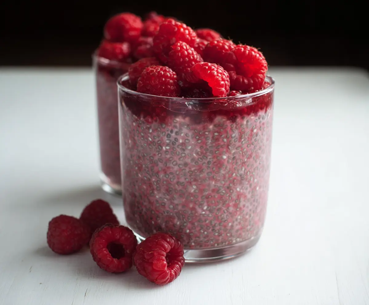 Easy Vegan Raspberry Chia Pudding